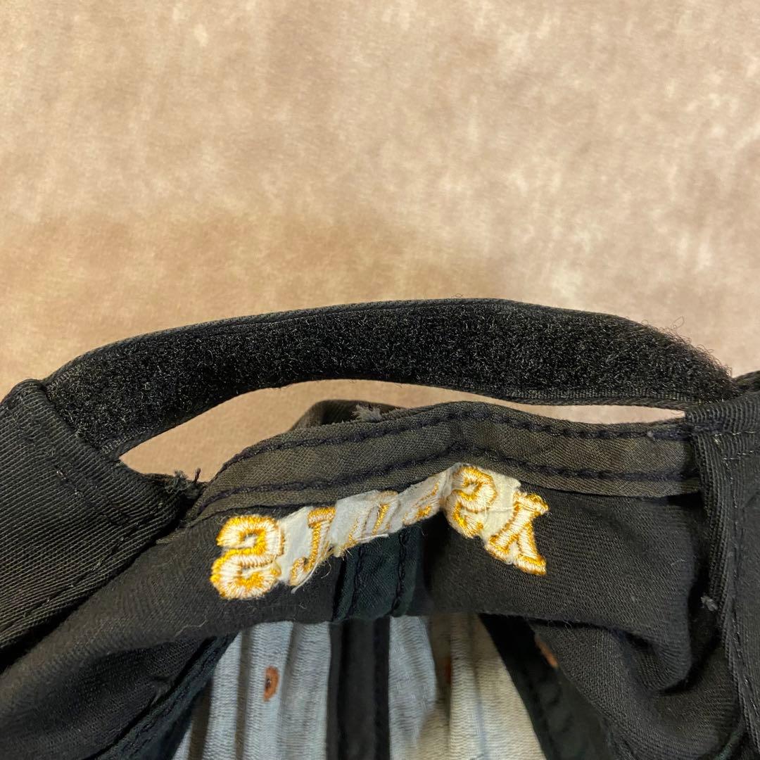 90s Stussy hats キャップ SS刺繍 2トーン カーキ/ブラック