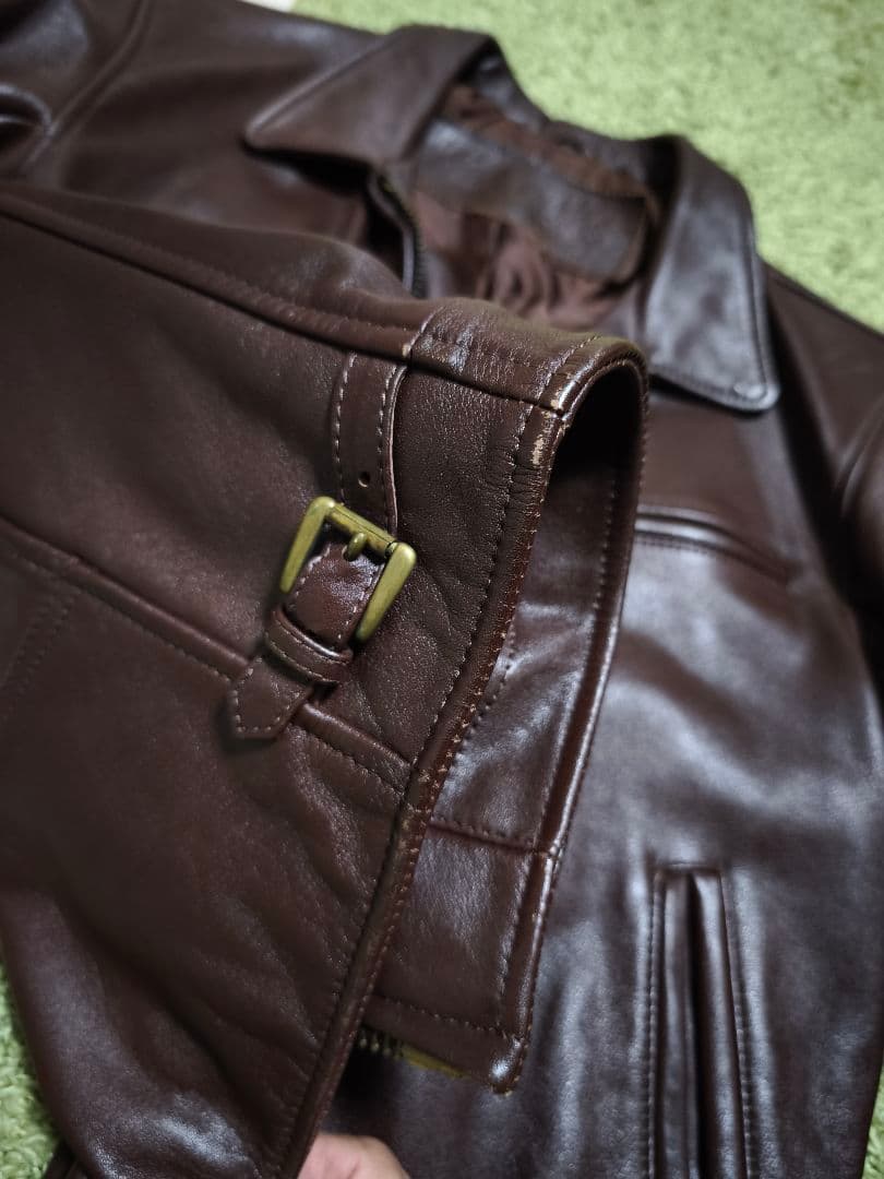 KADOYA KS LEATHER ブラウン レザージャケット L