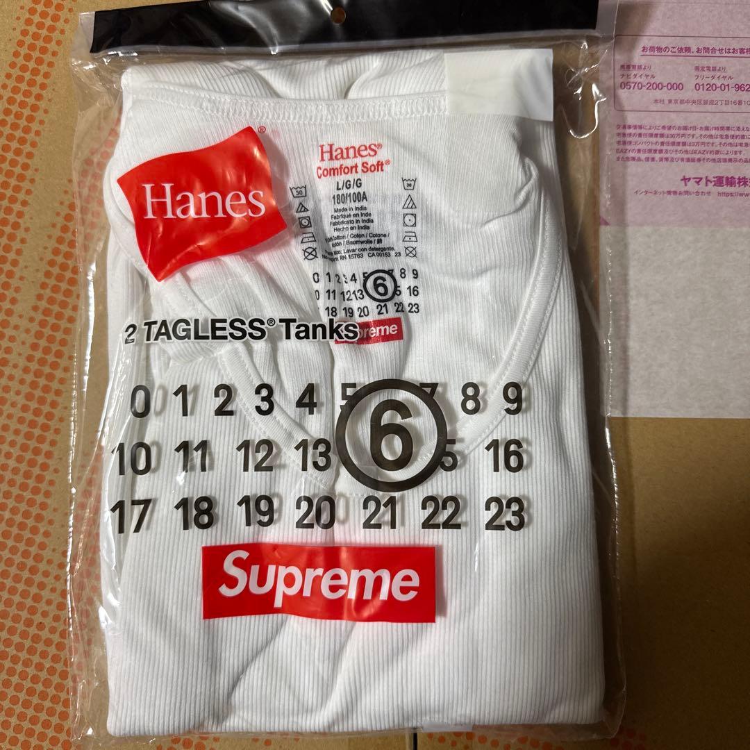 新品Supreme MM6 /Hanes Tagless Tank Top