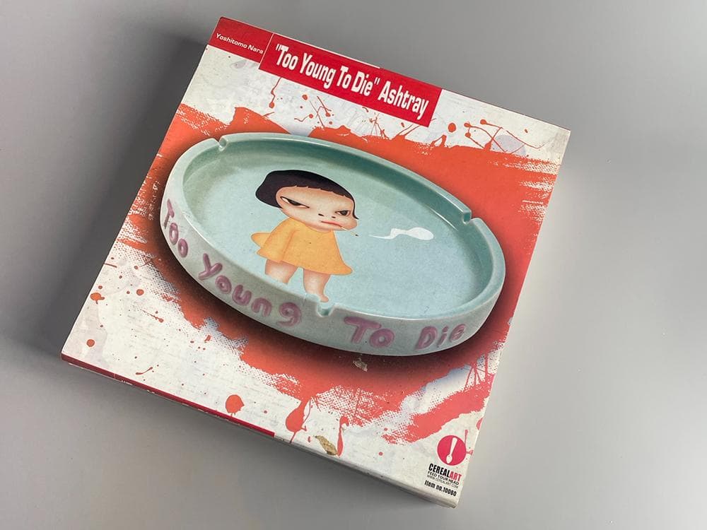 新品未使用 2002年 奈良美智 灰皿 Too Young To Die