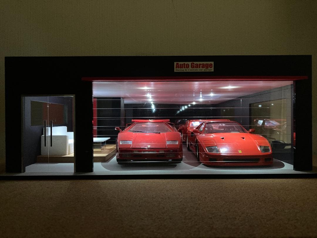 ミニカー専用ジオラマ：1/18 リビングタイプガレージⅠ／男の秘密基地ガレージ！