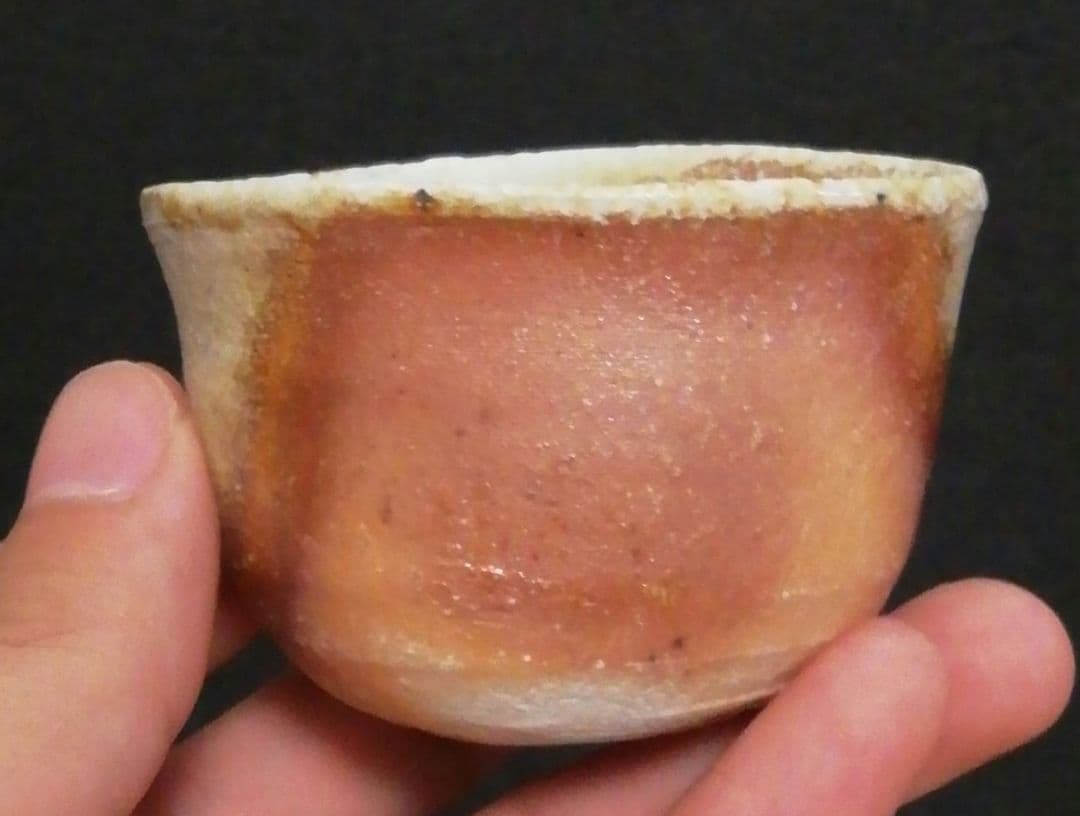 杉本貞光作　信楽焼　盃　ぐい呑　一対　共箱　酒器