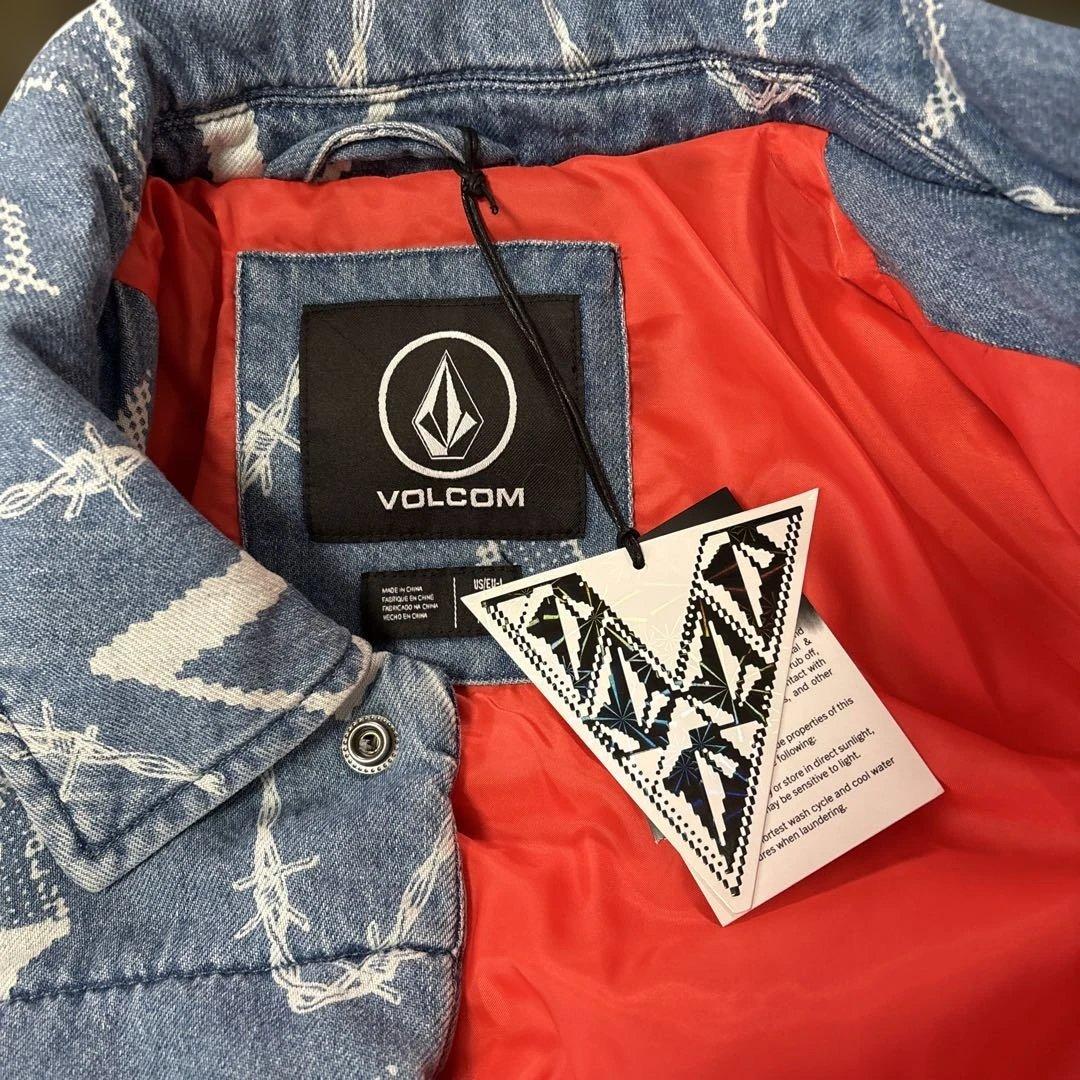 最終値下VOLCOMFergadelic Jacket 総柄デニム中綿ジャケット