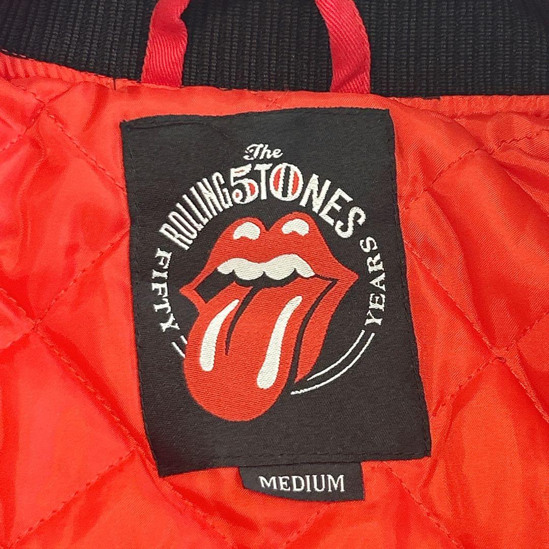 新品タグ付き ザ ローリングストーンズ　スタジャン　ＧＲＲＲ！【M】赤 レッド
