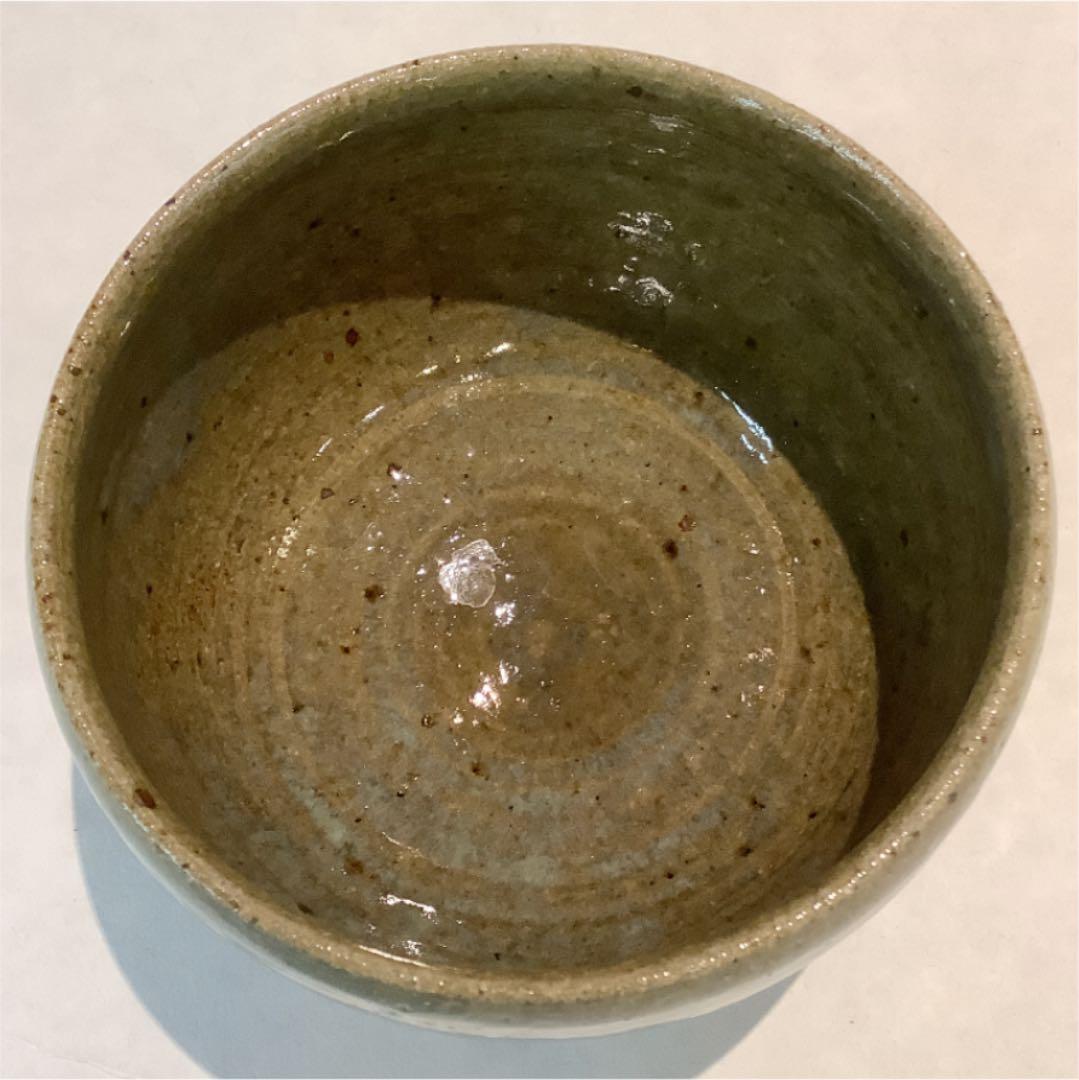 【茶道具】茶碗 灰釉 里橋作