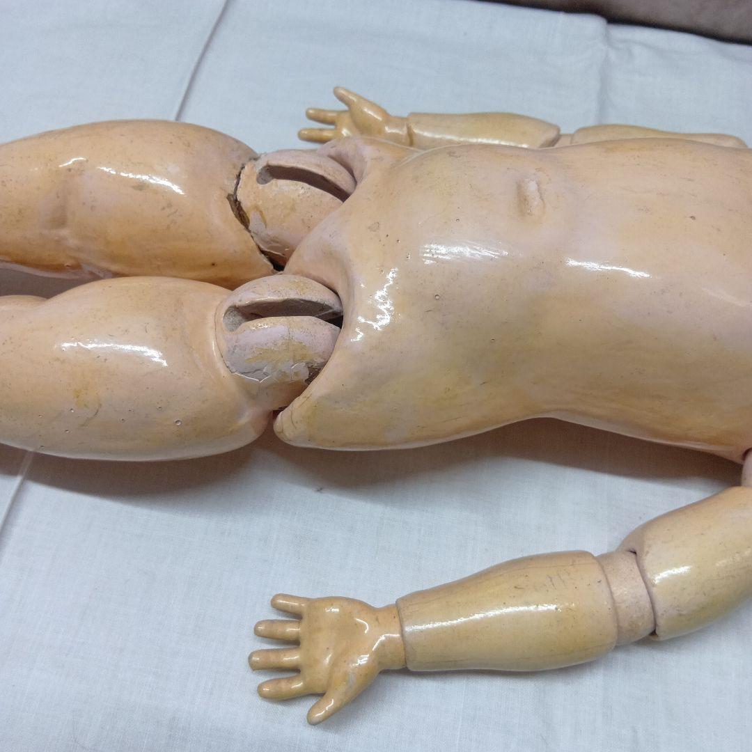 ♥色白で可愛いお顔のアンティーク　ビスクドール　ハンドベルグ　DEP （難有り）