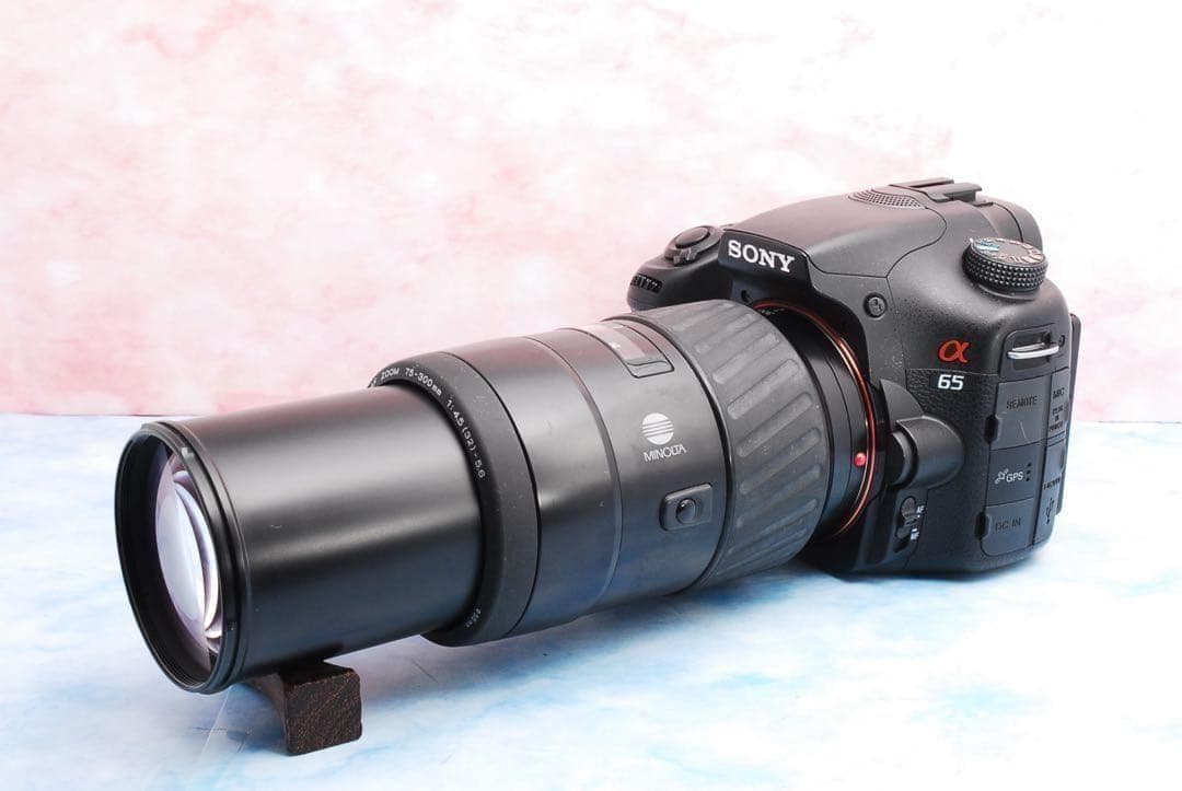ソニー α65★一眼レフカメラ★高速連写＆高画質★超望遠レンズ付Wレンズ