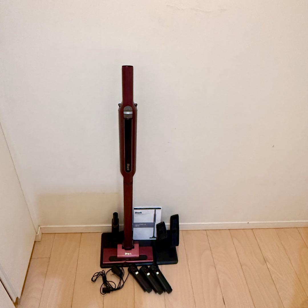 SHARK スティッククリーナー CS200JRD 予備バッテリー2個付