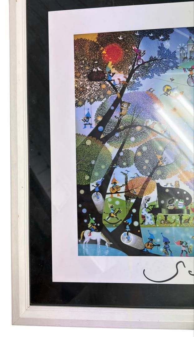 #藤城清治「こびとの楽園」レフグラフ作品 本人サイン入り