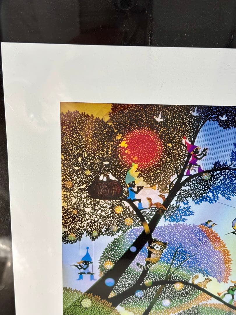 #藤城清治「こびとの楽園」レフグラフ作品 本人サイン入り