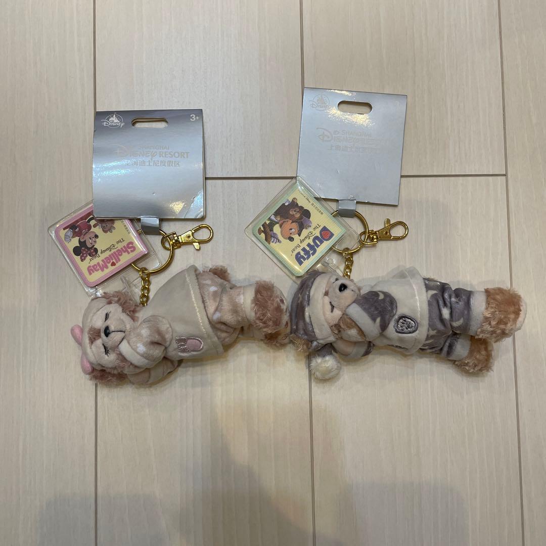 上海ディズニー　ぬいぐるみ キーホルダー ダッフィー　シェリーメイ　2個セット