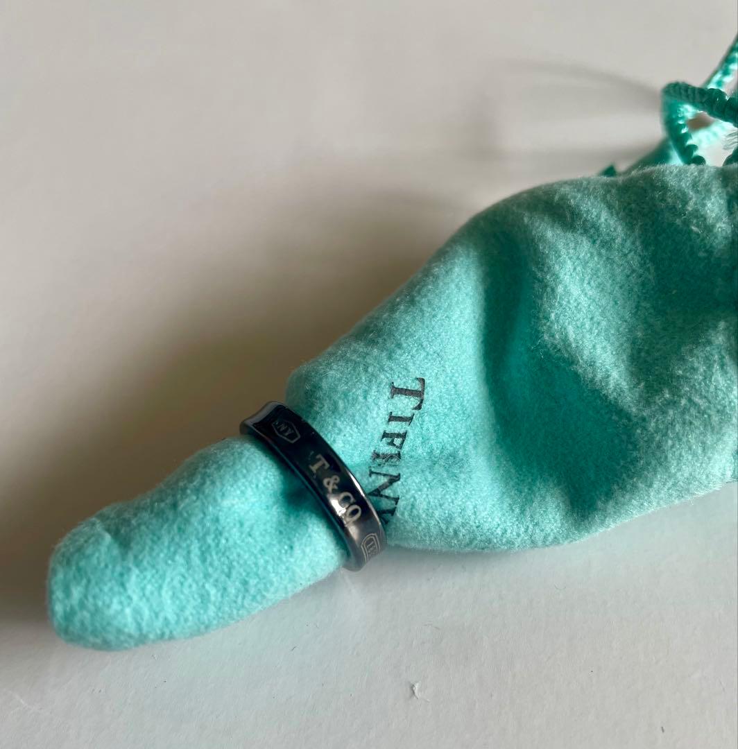 TIFFANY&CO. ティファニー 1837 チタン ナローリング ブラック