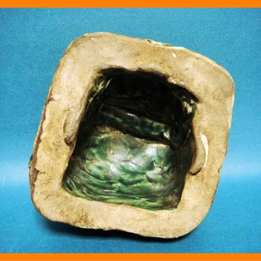 134『織部 獅子 香炉』　/骨董品 古美術 アンティーク 古玩