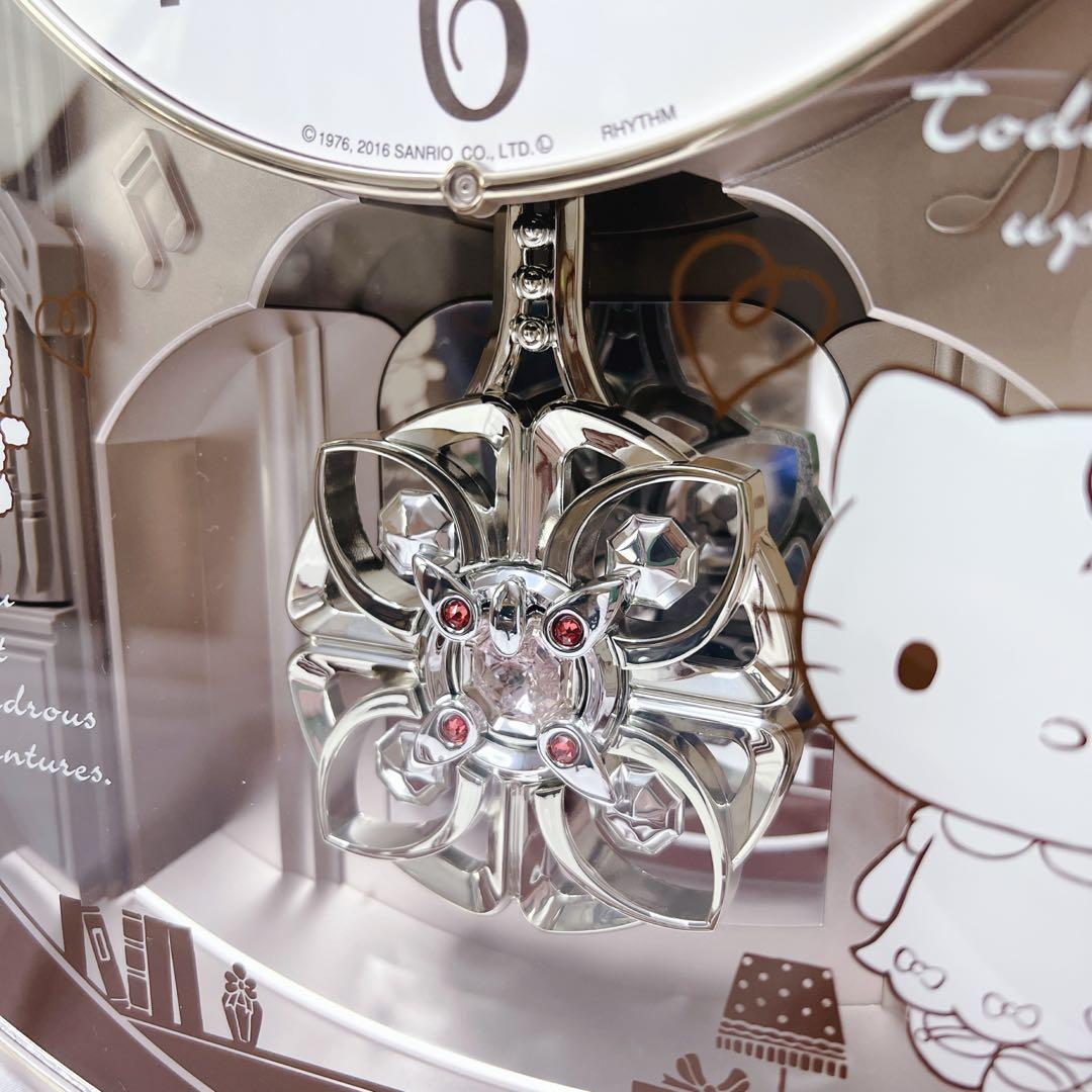 ハローキティ　サンリオ　リズム　掛時計　電波時計　振り子　メロディ　全30曲