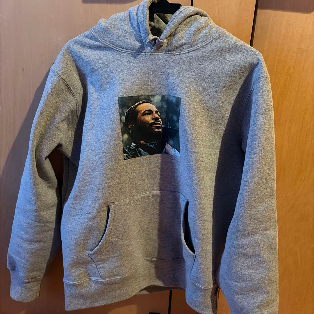 SUPREME マービン・ゲイ プリント パーカー グレー