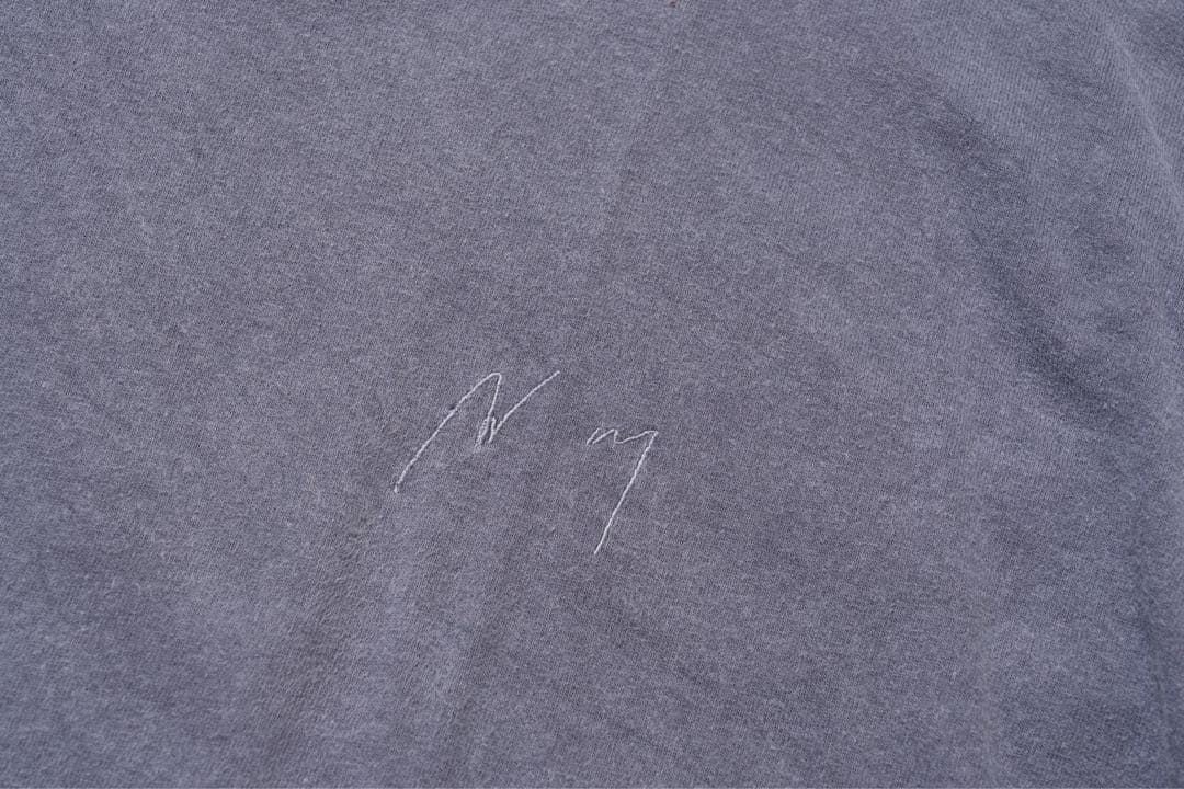 トップス ANCELLM EMBROIDERY DYED LS T-SHIRT