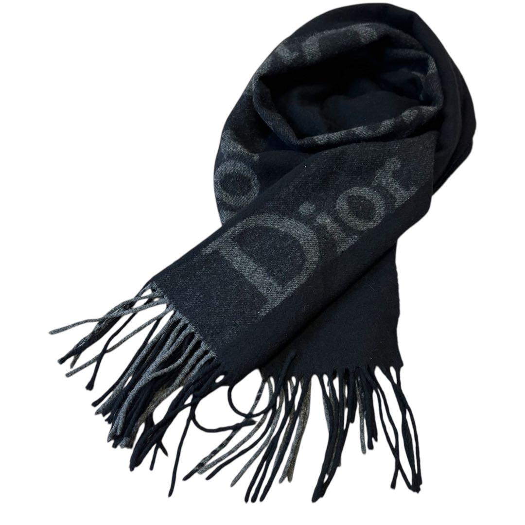 Christian Dior ディオールマフラー　カシミヤ メリノウールマフラー