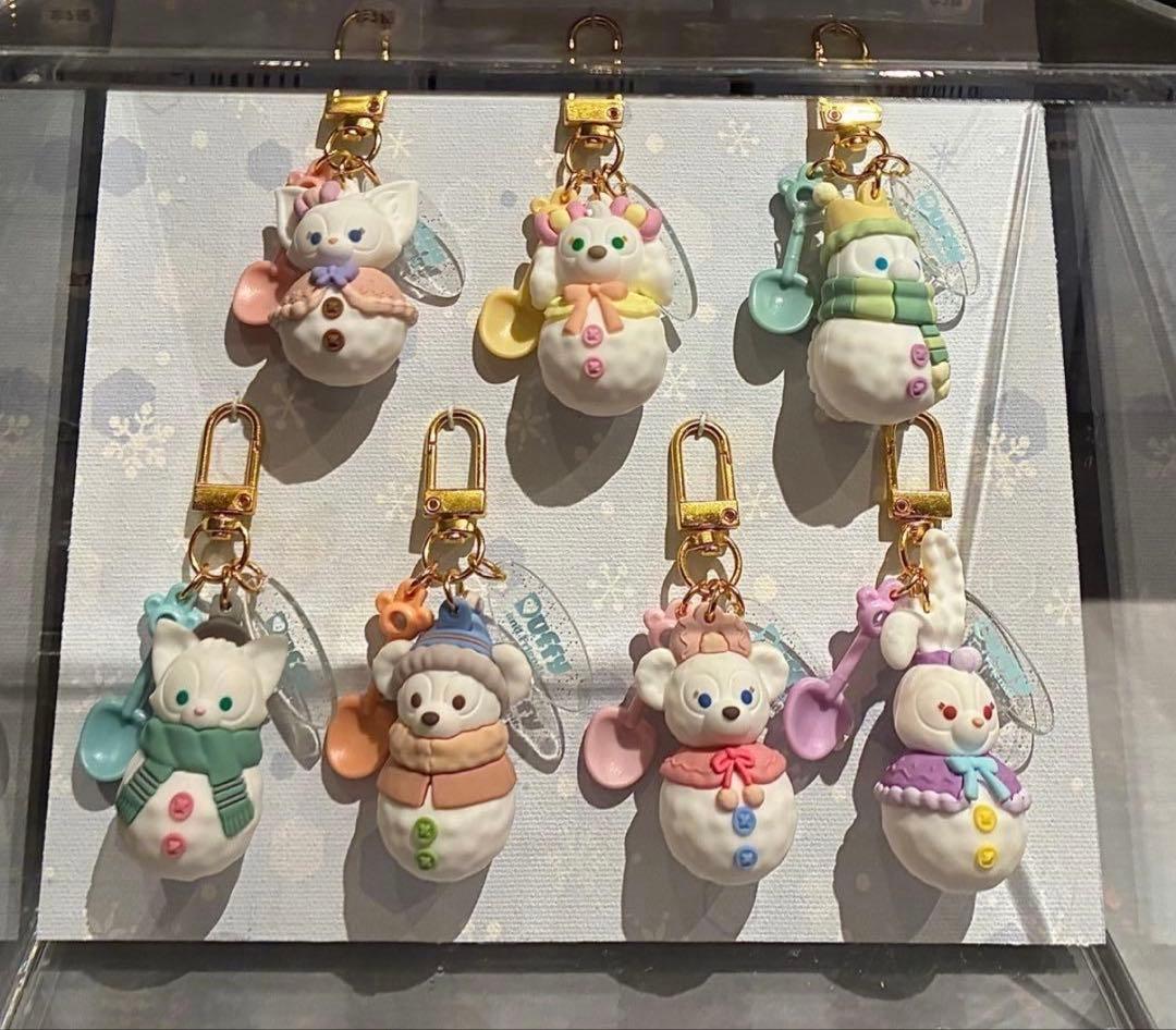 7個　チャーム　シークレットオブスノーウィーデイ 雪だるま　ダッフィー フレンズ