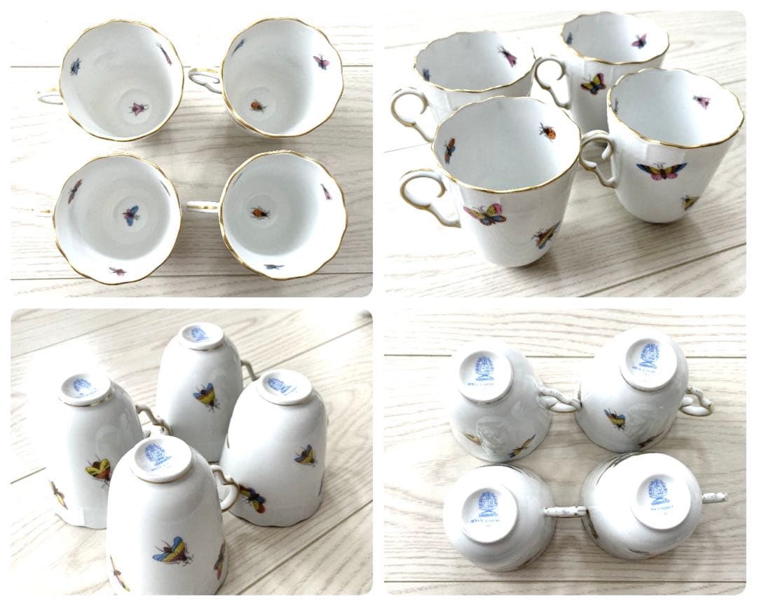 ヘレンド　HEREND ロスチャイルドバード　チョコレート　C&S 12客セット