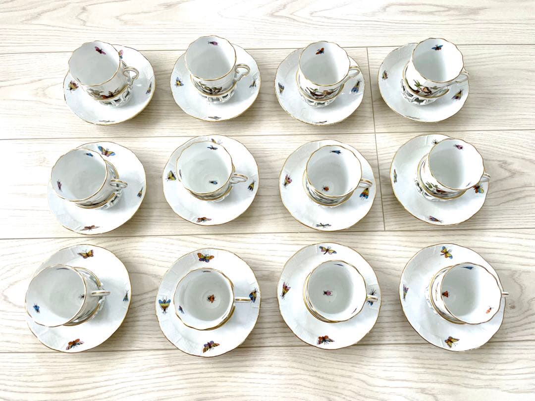 ヘレンド　HEREND ロスチャイルドバード　チョコレート　C&S 12客セット