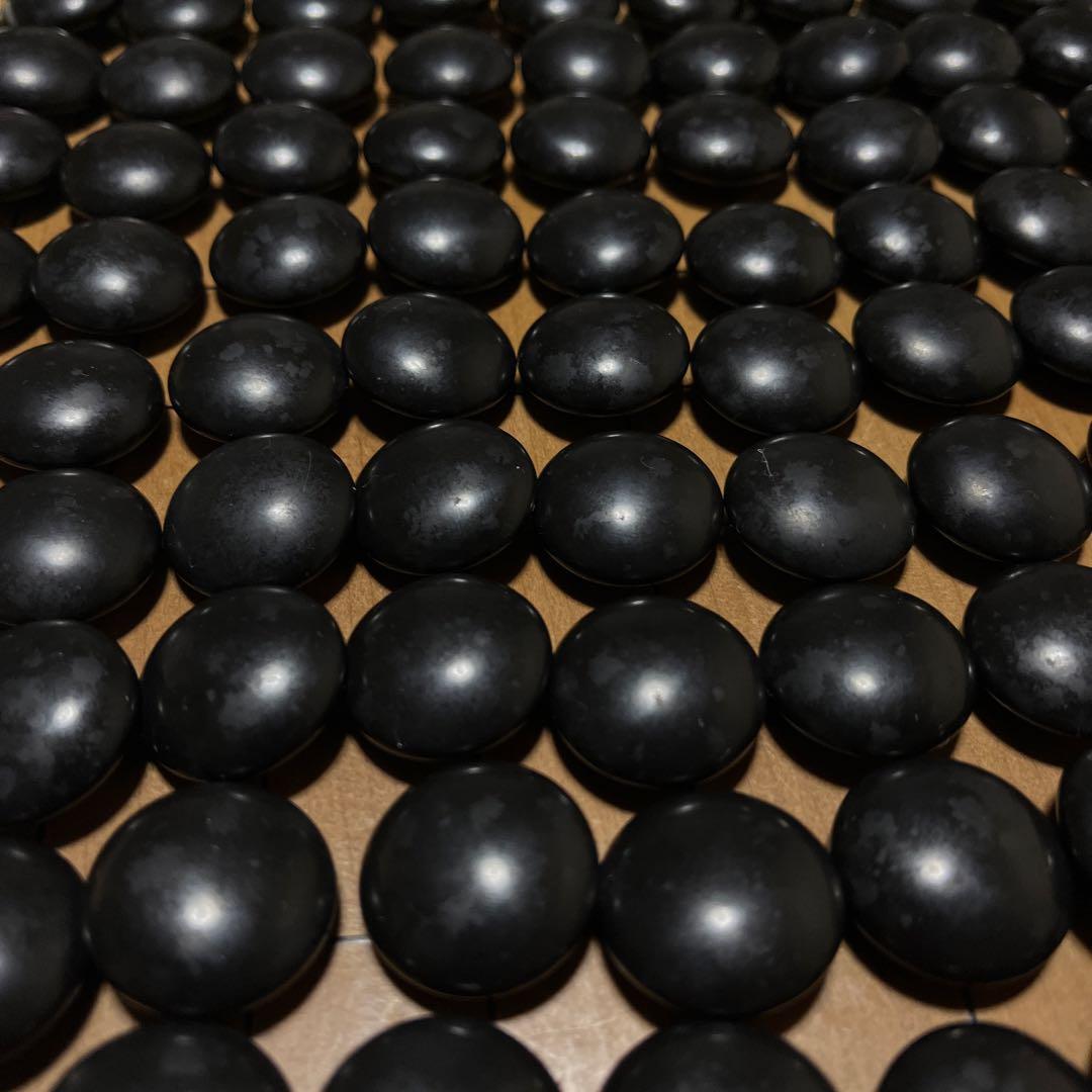 高級囲碁盤 碁石セット 脚付き ヘソ有り　蛤碁石