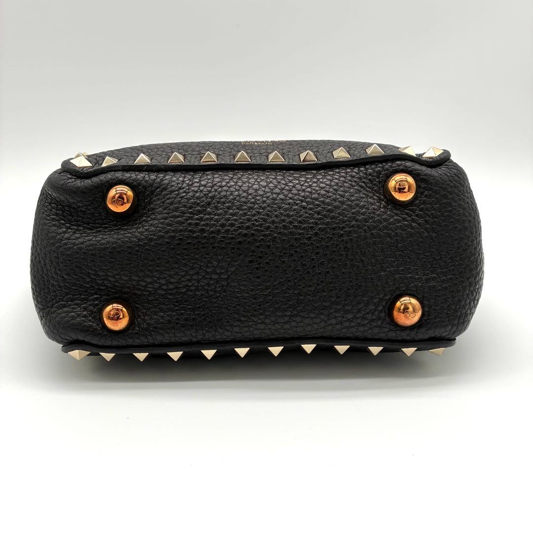 専用 極美品✨ ヴァレンティノ ロックスタッズ グレインカーフスキン バッグ ミ