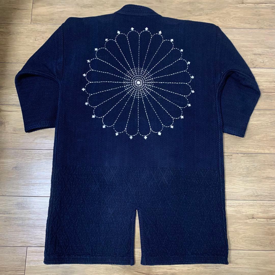 剣道着 刺し子 刺繍 コート 藍染