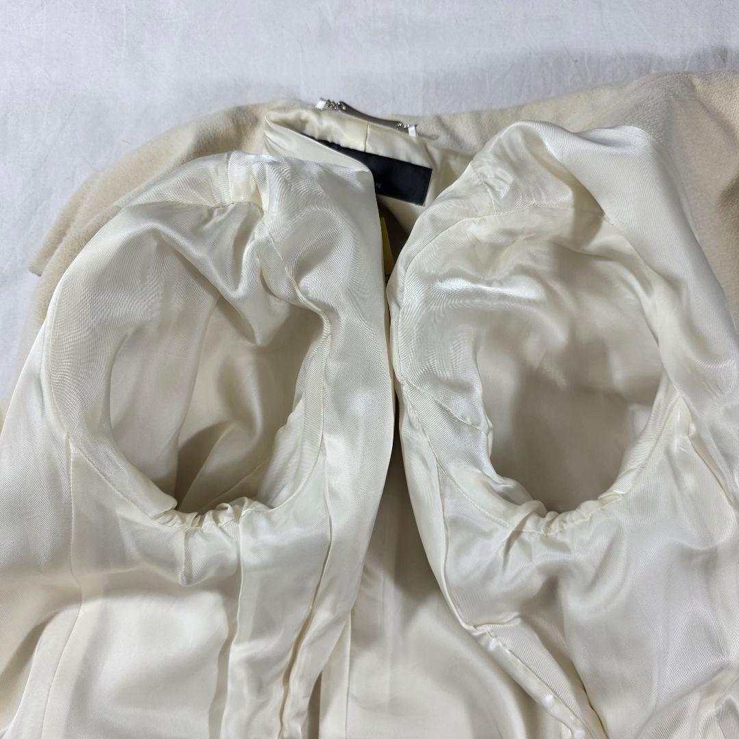 専用✨【美品 アンゴラ シルク】INED　チェスターコート　Aライン　ホワイト