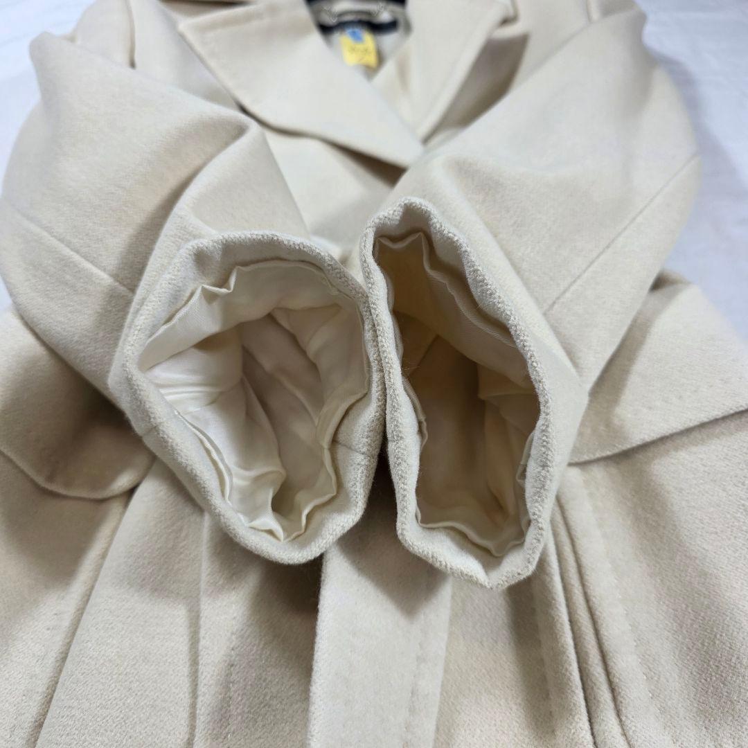 専用✨【美品 アンゴラ シルク】INED　チェスターコート　Aライン　ホワイト