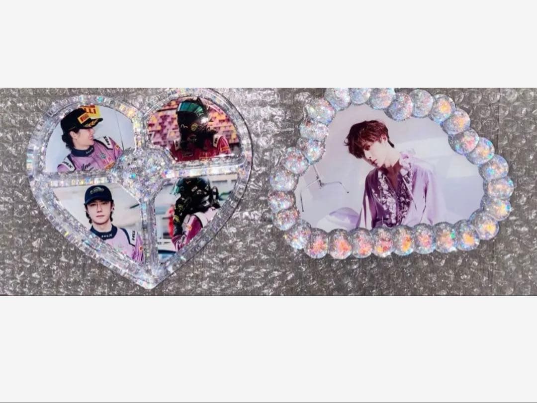 ワンイーボー　王一博 85レーサー　花型　ハート型　レジン小物入れ6点セット