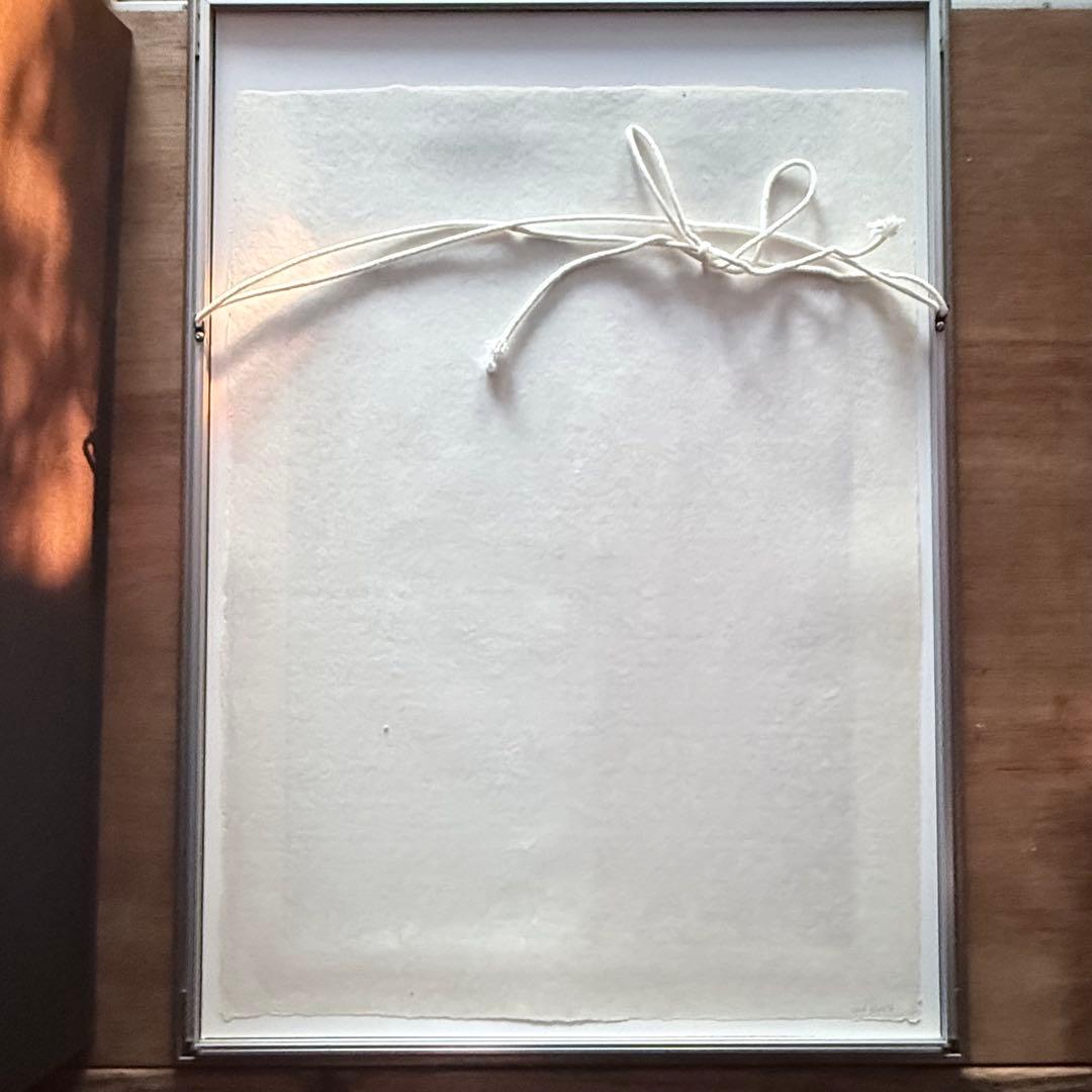 2211様感謝‼️秋‼️永井一正『赤❌白❌黒のコンポジション』版画和紙にリトグラフ