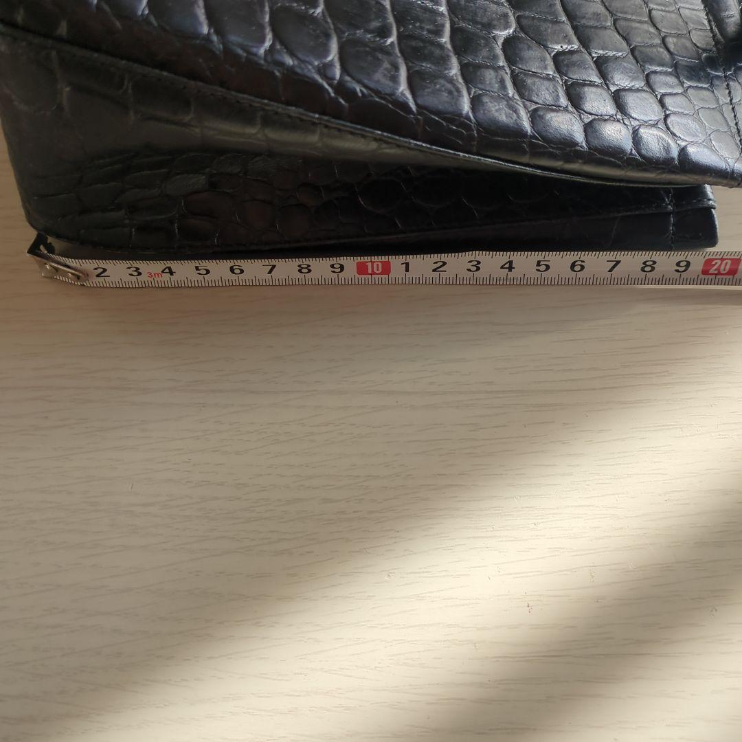 Ferragamo ブラック クロコダイル風 バッグ