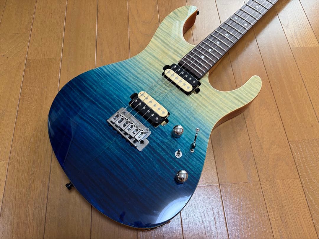 eart エレキギター 虎目トップ ステンレスフレット suhrタイプ