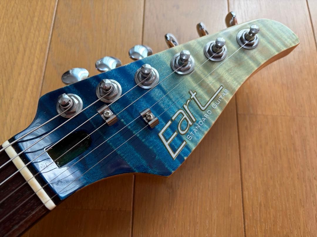 eart エレキギター 虎目トップ ステンレスフレット suhrタイプ