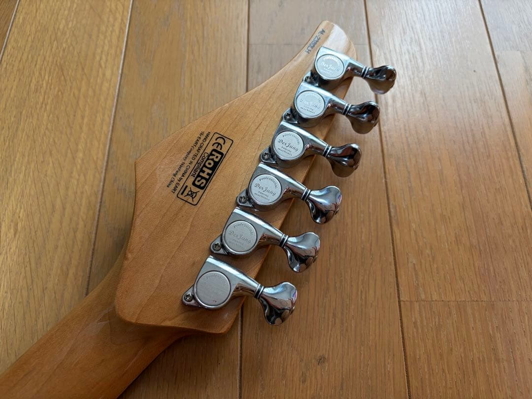 eart エレキギター 虎目トップ ステンレスフレット suhrタイプ