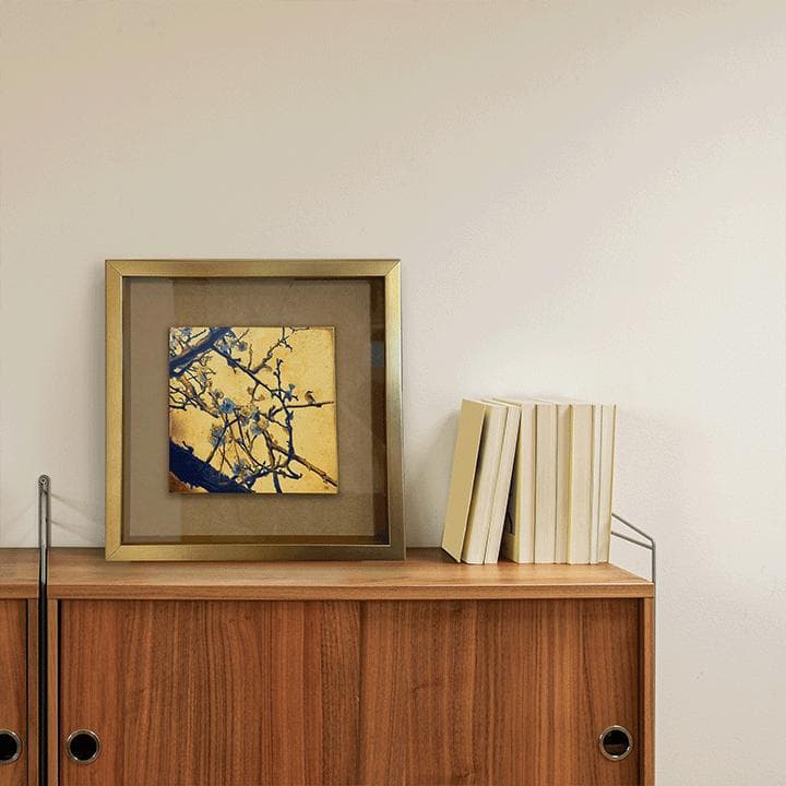 「箔景色-白梅」※純金箔使用