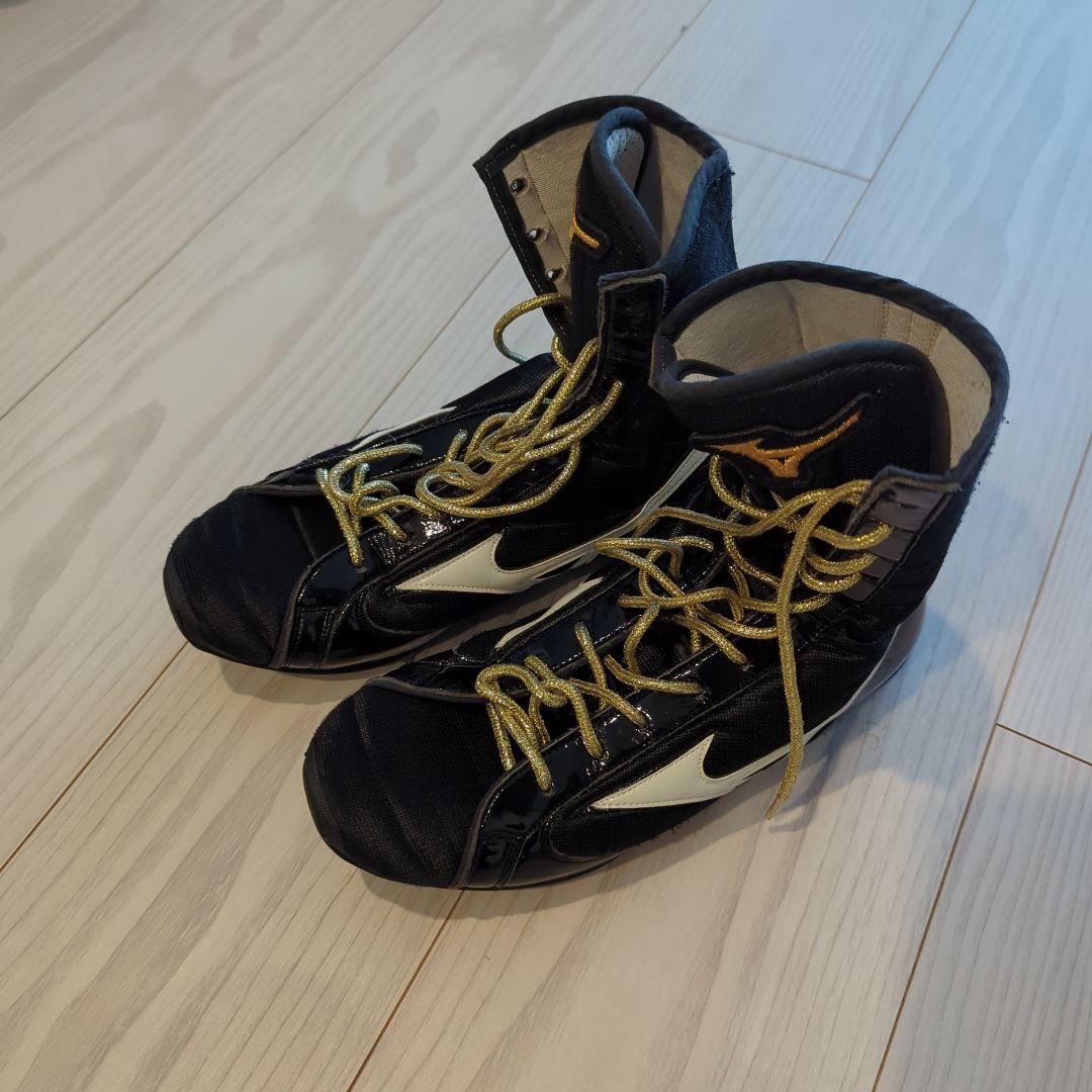 ミズノ ボクシングシューズ フィニッシャーMID ミドルカット ブラックホワイト