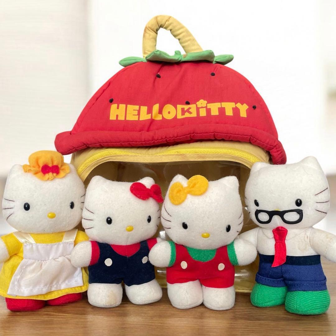 1997年　ハローキティ　いちごハウス　ぬいぐるみ　マスコット　レトロ　当時物