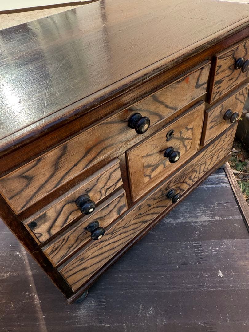 黒柿 古民具　時代物　小箪笥 ヴィンテージ 昭和レトロ　レトロ　アンティーク