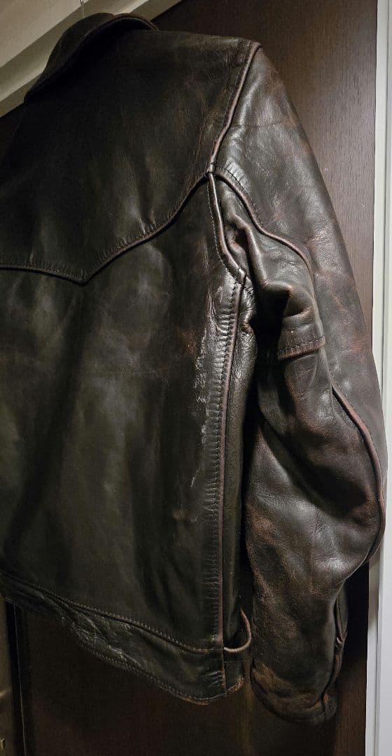 AERO LEATHER HIGHWAYMAN 馬革 茶芯 90s前期