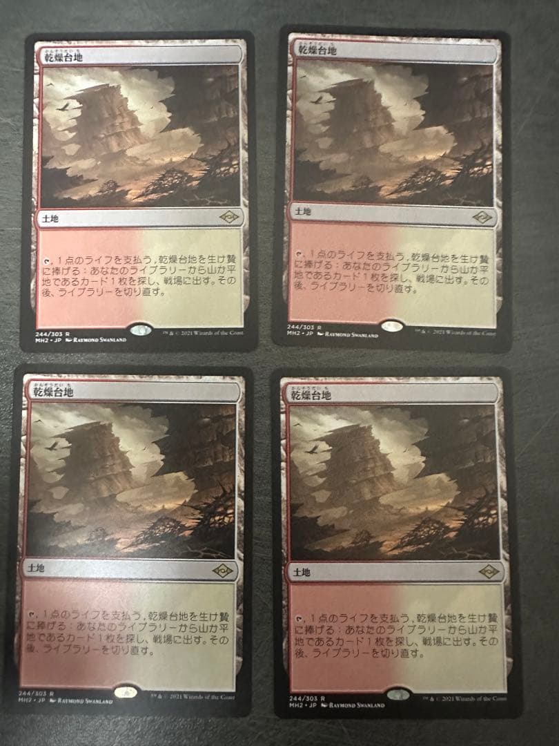 乾燥台地　日本語　4枚セット　MH2