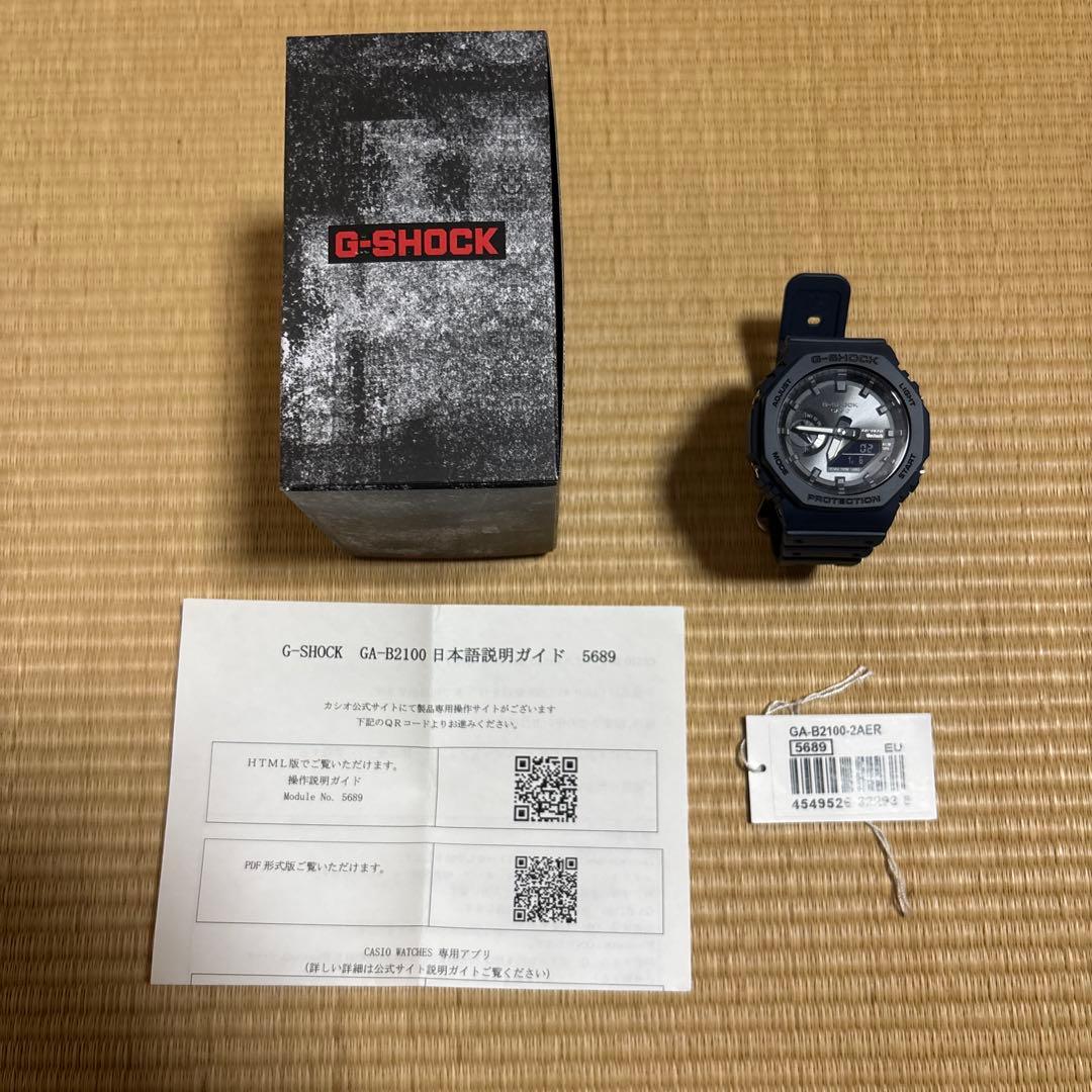 美品g-shock ソーラー ネイビー GA-B2100-2A 逆輸入海外モデル