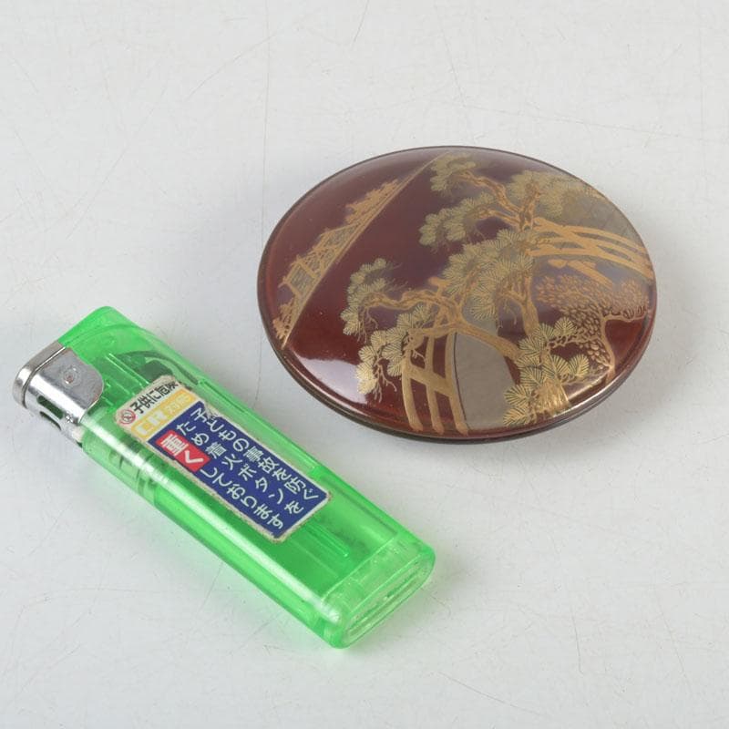 茶道具　蒔絵師　宗祥作　住吉蒔絵　香合　共箱　V　9743