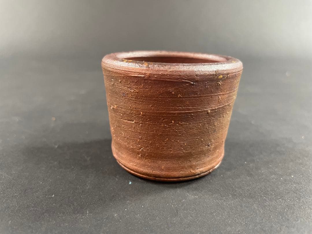 6 最終値下げ　原田陶月 備前 共箱 建水 茶器 茶道具