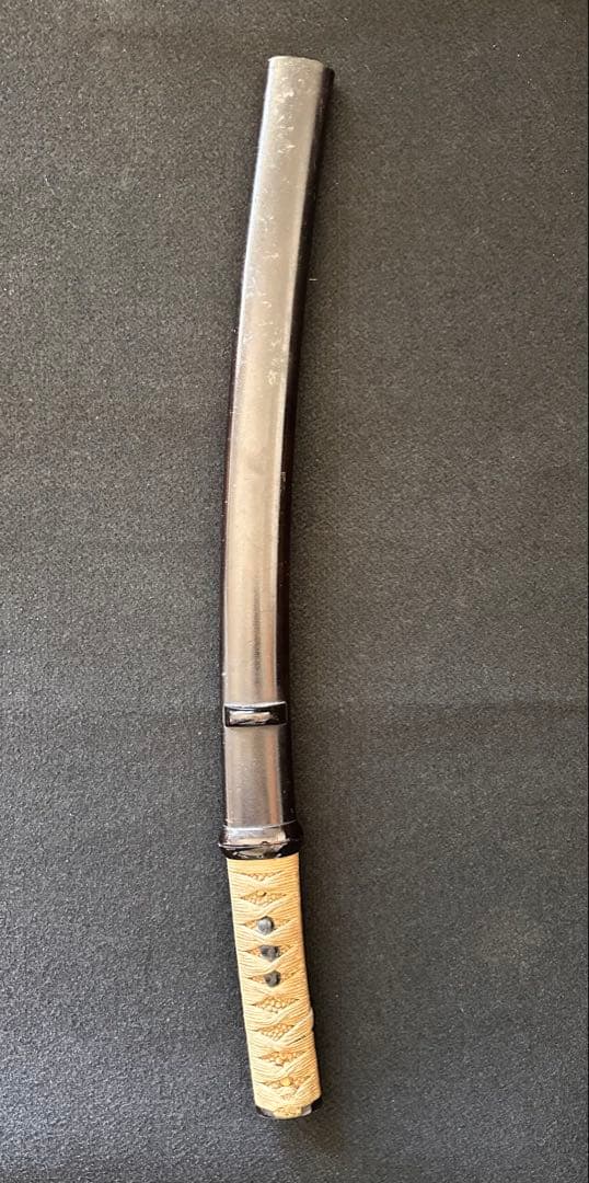 脇差時代拵え　残欠刃引合法カット品　日本刀　本歌　玉鋼日本刀　長さ約53cm D