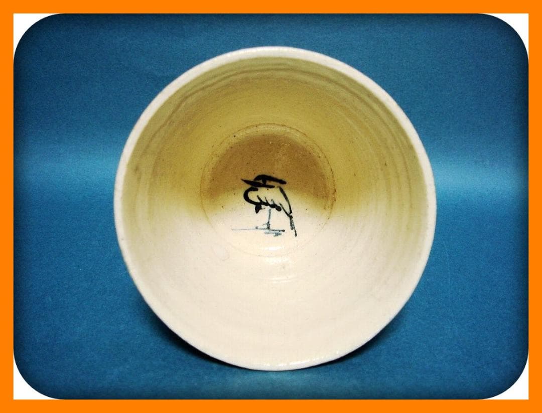 802『染付 鷺 柳 蕎麦猪口』　/骨董品 古美術 アンティーク 古玩