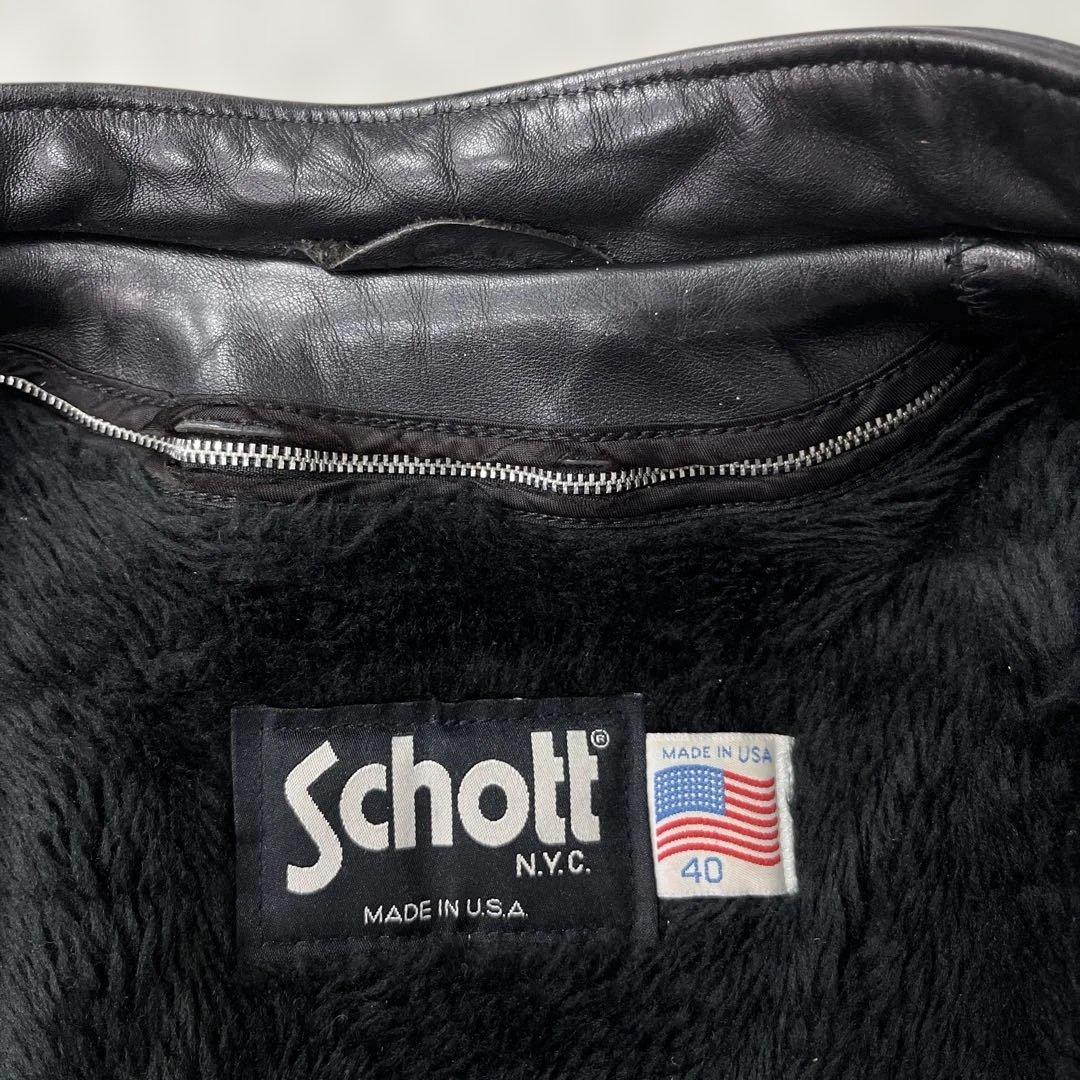 値下げ ショット schott 641 USA レザー シングル ライダースJK