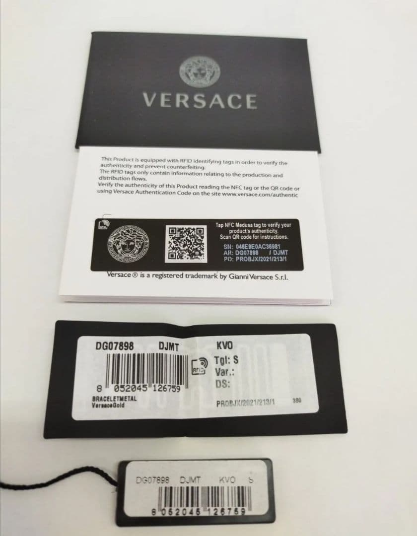 L02035□VERSACE グレカ バングル ブレスレット S