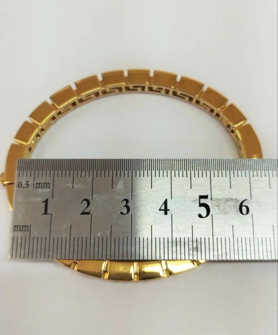 L02035□VERSACE グレカ バングル ブレスレット S