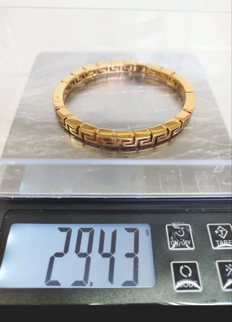 L02035□VERSACE グレカ バングル ブレスレット S